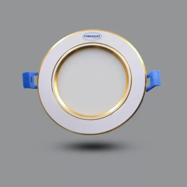 Đèn LED Downlight âm trần viền vàng 7W E110 90/7 4