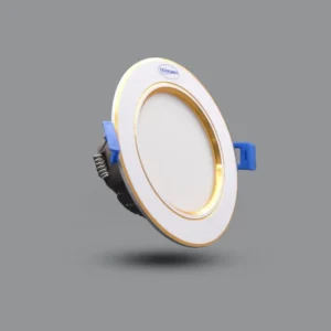 Đèn LED Downlight âm trần viền vàng 7W E110 90/7 10
