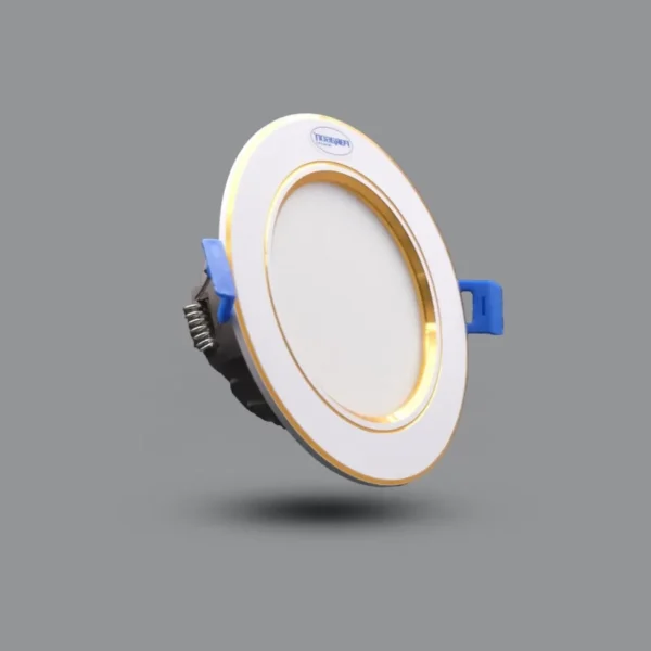 Đèn LED Downlight âm trần viền vàng 7W E110 90/7 5
