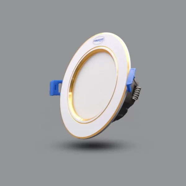 Đèn LED Downlight âm trần viền vàng 7W E110 90/7 6